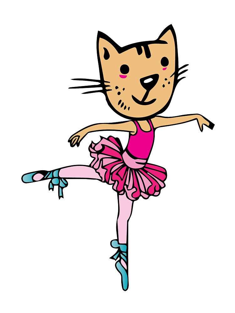 Dancing ballerina cat" Kids T-Shirt tarek25 | Redbubble