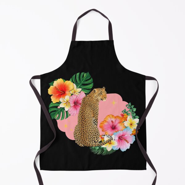 Item preview, Tropical Leopard — Hibiscus Floral Big Cat Art | Botanical Animal Print designed and sold by ChasingRabbit05.