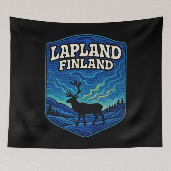 Item preview, Lapland Finland Reindeer Trippy Art Travel designed and sold by TomFrontierArt.