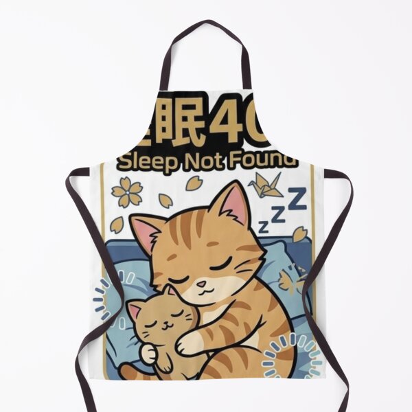 Item preview, Sleep 404 Sleep Not Found Funny Anime Cat designed and sold by Japan-kanji-ya.