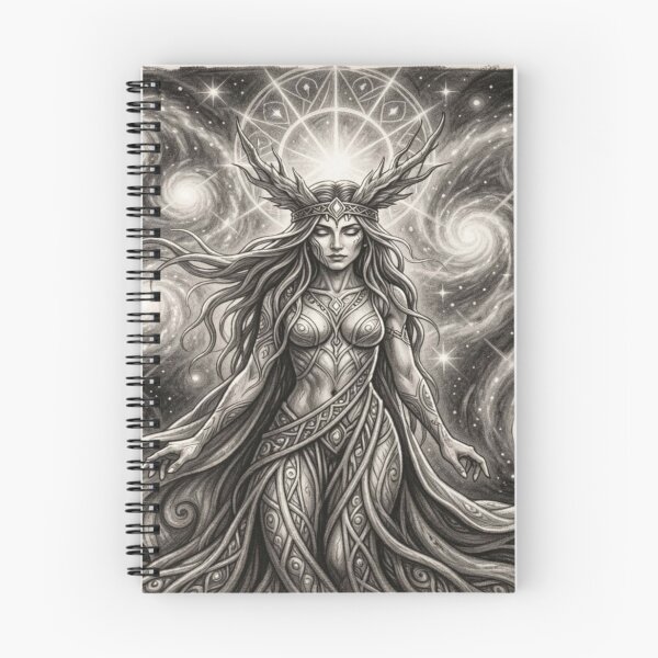 Item preview, Cosmic Boho Goddess inspired by Mucha – Mystical Goddess in the Universal Flow of Light designed and sold by FotoworldEdel.