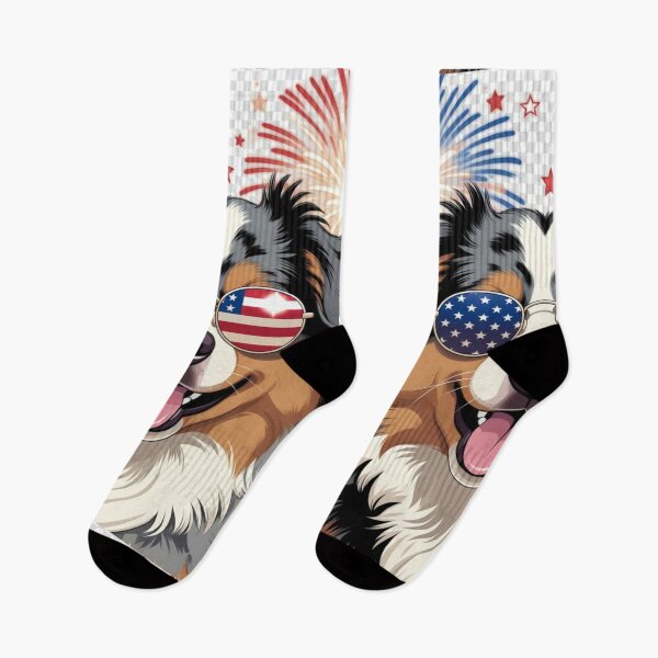 Item preview, Patriotic Australian Shepherd Dog with USA Sunglasses | Happy 4th of July Design designed and sold by GalleryPeak.