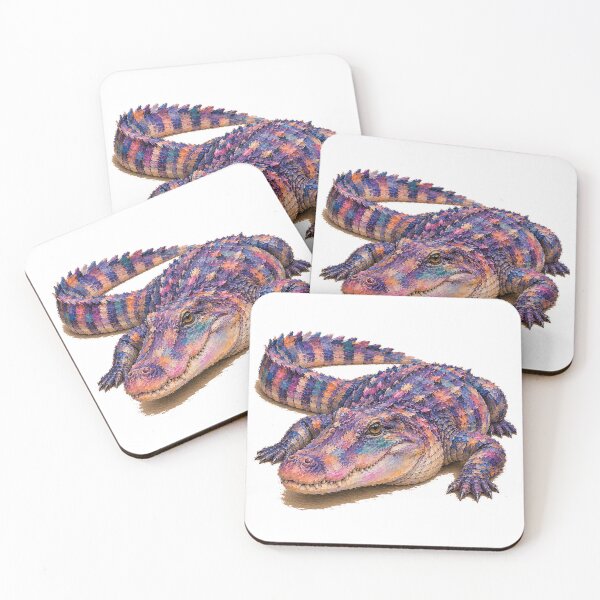 Item preview, Cute Colorful Crocodile – Modern Palette Knife Animal Painting designed and sold by SLGA-Designs.