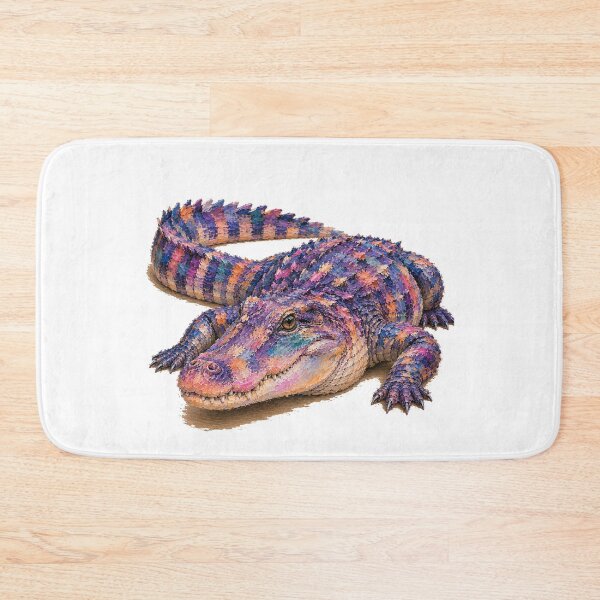 Item preview, Cute Colorful Crocodile – Modern Palette Knife Animal Painting designed and sold by SLGA-Designs.
