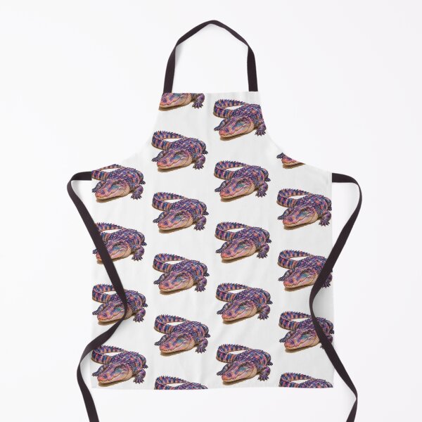 Item preview, Cute Colorful Crocodile – Modern Palette Knife Animal Painting designed and sold by SLGA-Designs.