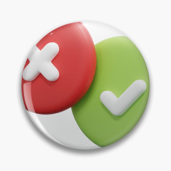 Item preview, 3D Check and X Speech Bubbles designed and sold by DailyDoodlesBySumbul.