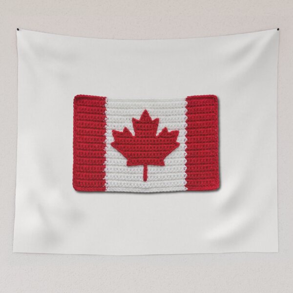 Item preview, Crochet Canadian Flag designed and sold by TackyTime.