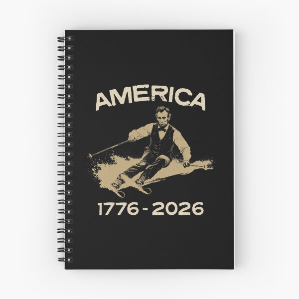 Item preview, America 1776 2026 Abraham Lincoln Skiing President Graphic designed and sold by Noctivyra.