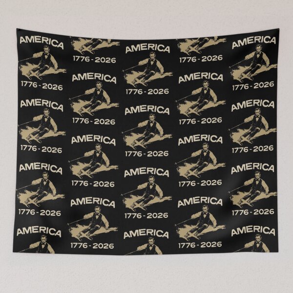 Item preview, America 1776 2026 Abraham Lincoln Skiing President Graphic designed and sold by Noctivyra.