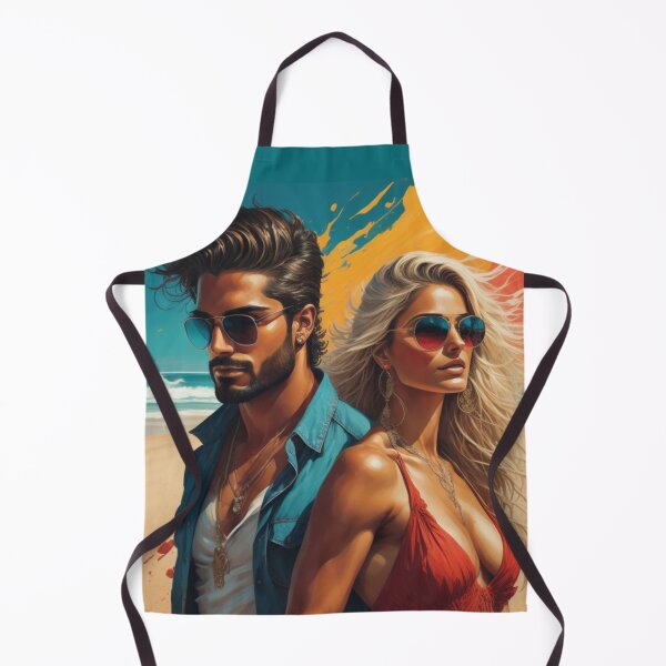 Item preview, Retro Summer Beach Couple Pop Art Sunglasses Splatter designed and sold by UmSkelig834.