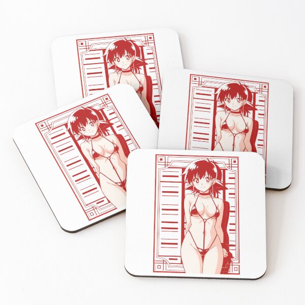 Item preview, Portrait - Red haired woman red swimwear designed and sold by AnimeShin.