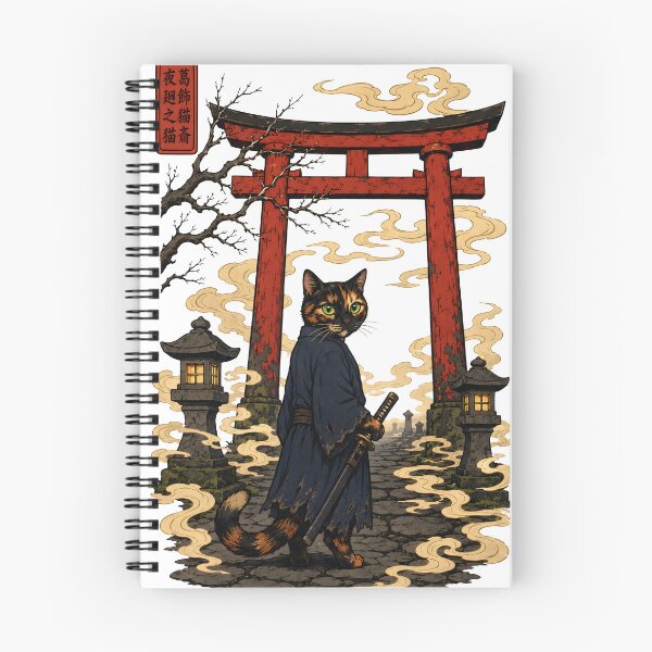 Item preview, The Lone Ronin — Tortie Cat Samurai Ukiyo-e | Japanese Cat Gift & Wall Art designed and sold by Martin's_Design.
