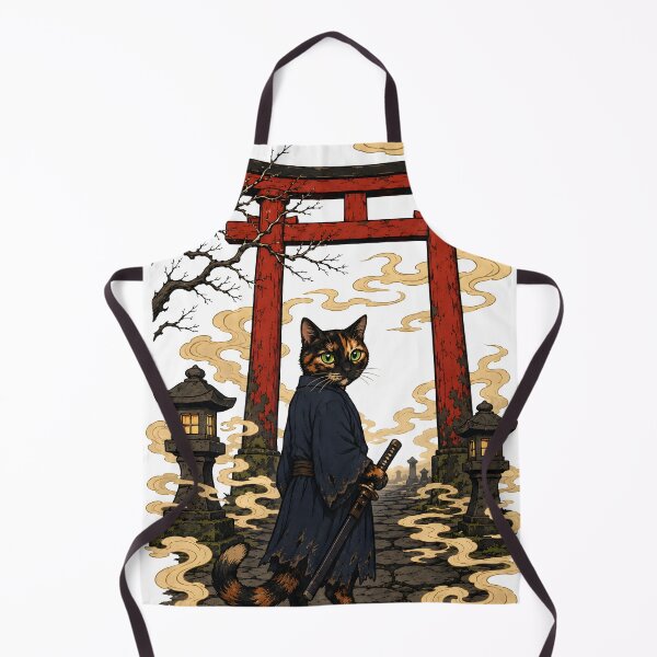 Item preview, The Lone Ronin — Tortie Cat Samurai Ukiyo-e | Japanese Cat Gift & Wall Art designed and sold by Martin's_Design.