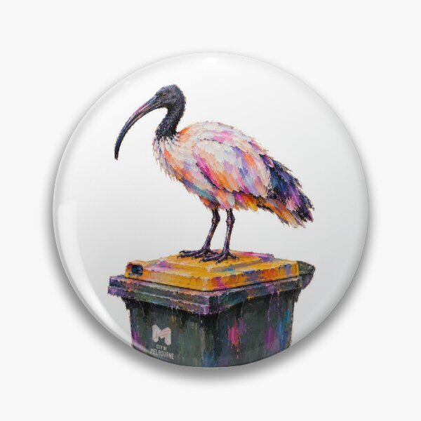 Item preview, Cute Colorful Bin Chicken – Modern Palette Knife Animal Painting designed and sold by SLGA-Designs.