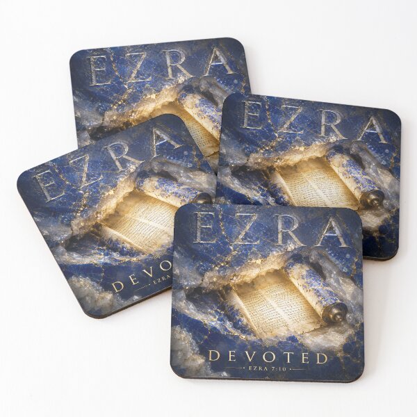 Item preview, Devoted Ezra 7 10 Bible Verse Lapis Lazuli Scroll Art designed and sold by mizuNgrace.