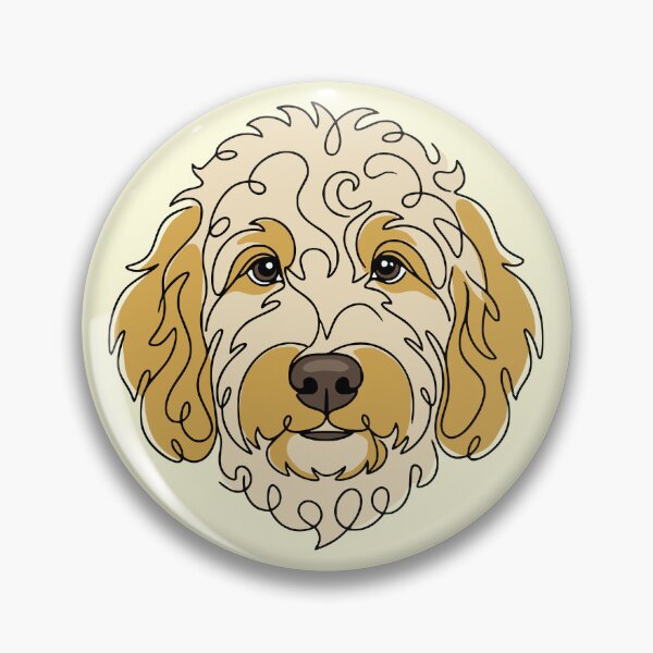 Item preview, Minimalist Goldendoodle Line Art designed and sold by Imaginationbeyond.