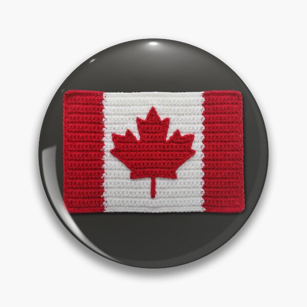 Item preview, Crochet Canadian Flag on Black designed and sold by TackyTime.