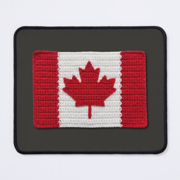 Item preview, Crochet Canadian Flag on Black designed and sold by TackyTime.