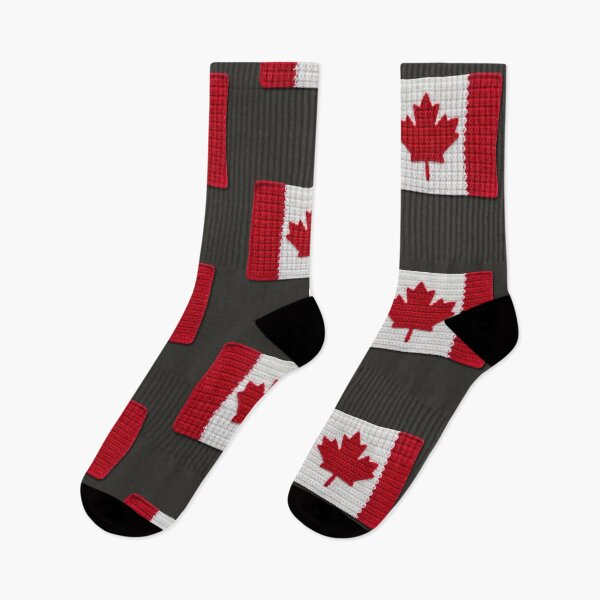 Item preview, Crochet Canadian Flag on Black designed and sold by TackyTime.