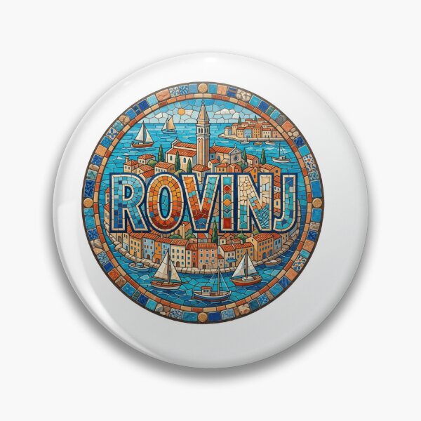 Item preview, Rovinj Adriatic Coast Mosaic Travel Sticker designed and sold by Imaginarium of Chaos falcon88 .