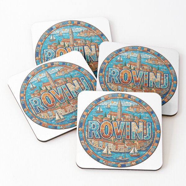 Item preview, Rovinj Adriatic Coast Mosaic Travel Sticker designed and sold by Imaginarium of Chaos falcon88 .