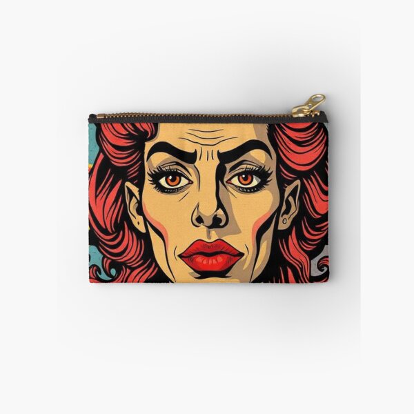 Item preview, Androgynous Person with Small Horns and Red Lips | Fantastic Portrait designed and sold by RAISC.