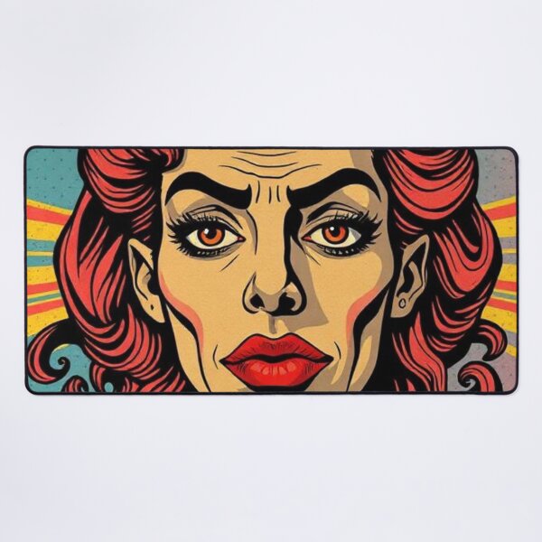 Item preview, Androgynous Person with Small Horns and Red Lips | Fantastic Portrait designed and sold by RAISC.