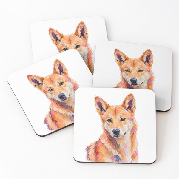 Item preview, Cute Colorful Dingo – Modern Palette Knife Animal Painting designed and sold by SLGA-Designs.