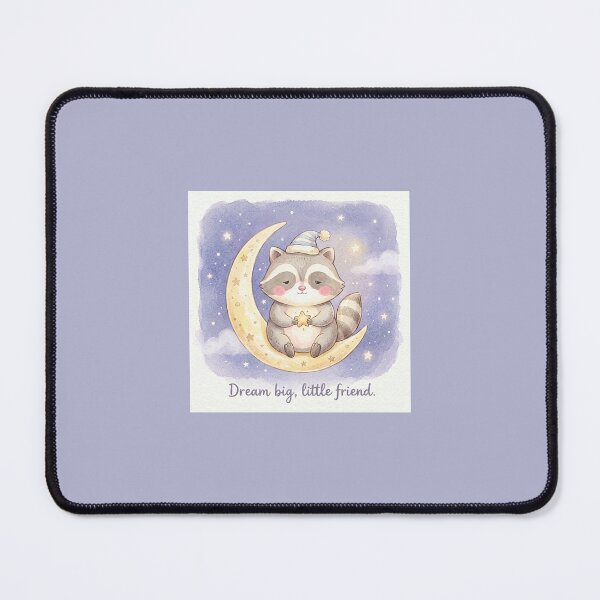 Item preview, Dream Big Little Friend Raccoon Shirt | Cute Sleepy Raccoon Moon Illustration designed and sold by DmaarGroup.
