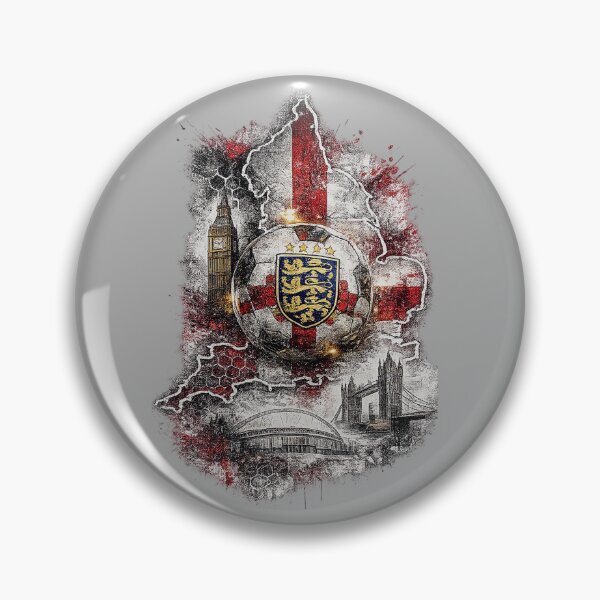 Item preview, England Football Map Art | Soccer Fan Graphic | Three Lions Inspired England Football Design designed and sold by TheWorldGameStudio .