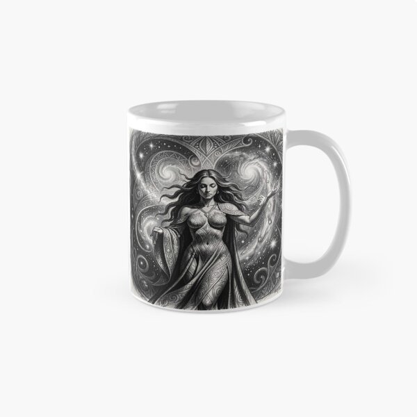 Item preview, Cosmic Flow Goddess inspired by Mucha – Surreal goddess in the universal energy flow designed and sold by FotoworldEdel.