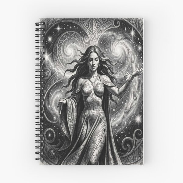 Item preview, Cosmic Flow Goddess inspired by Mucha – Surreal goddess in the universal energy flow designed and sold by FotoworldEdel.