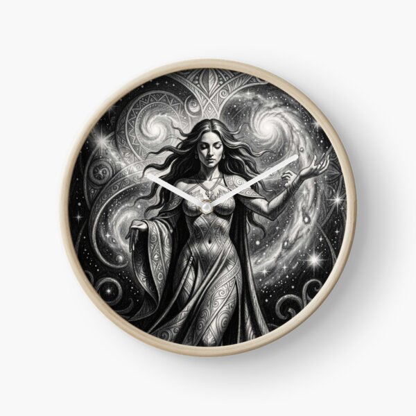 Item preview, Cosmic Flow Goddess inspired by Mucha – Surreal goddess in the universal energy flow designed and sold by FotoworldEdel.