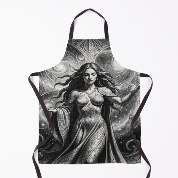 Item preview, Cosmic Flow Goddess inspired by Mucha – Surreal goddess in the universal energy flow designed and sold by FotoworldEdel.