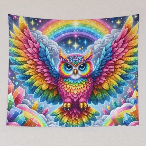 Item preview, Rainbow Owl designed and sold by Travelslightly.