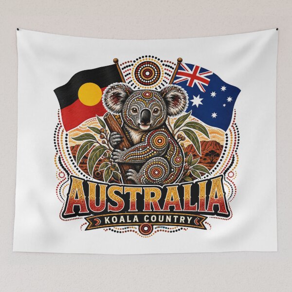 Item preview, Spirit of the Southern Land – Aboriginal-Inspired Map Design designed and sold by Holiday-Hunter.