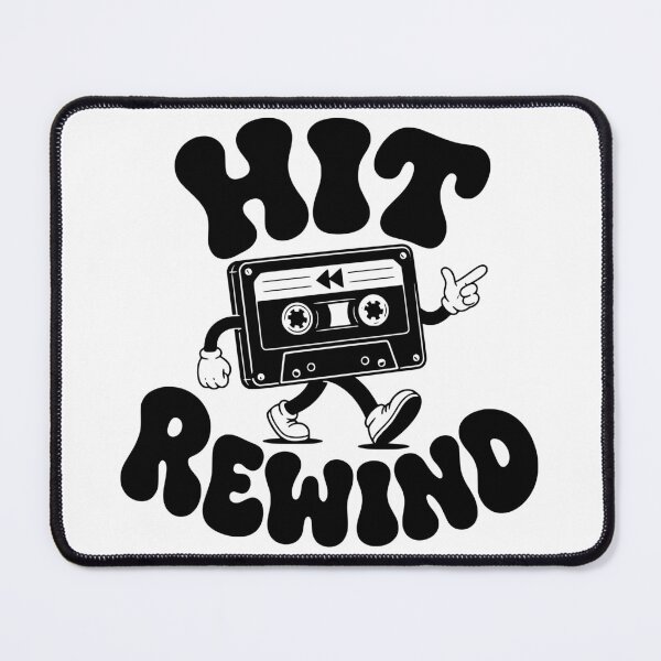 Item preview, Hit Rewind Retro Cassette Vintage Music Nostalgia Graphic Design designed and sold by Wearit.shop.
