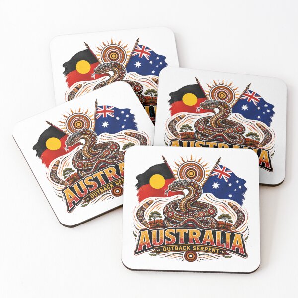 Item preview, Australia Cultural Journey – Aboriginal-Inspired Map Design designed and sold by Holiday-Hunter.