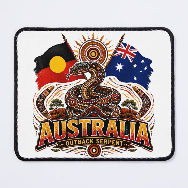 Item preview, Australia Cultural Journey – Aboriginal-Inspired Map Design designed and sold by Holiday-Hunter.