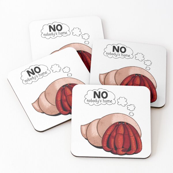 Item preview, Cartoon Hermit Crab Hiding inside Shell with Funny Text designed and sold by ChantellaGF.