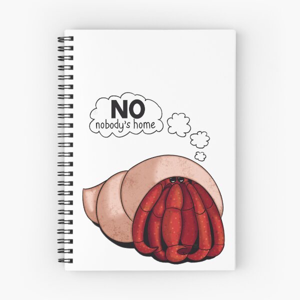 Item preview, Cartoon Hermit Crab Hiding inside Shell with Funny Text designed and sold by ChantellaGF.