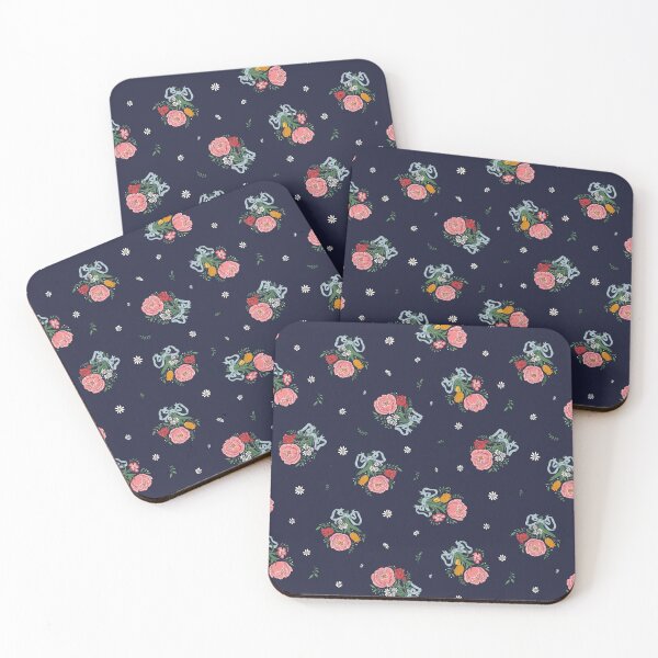 Item preview, Romantic Floral Bouquets – Roses, Peonies, Tulips & Daisies (Navy Blue) designed and sold by vaner-vaner.