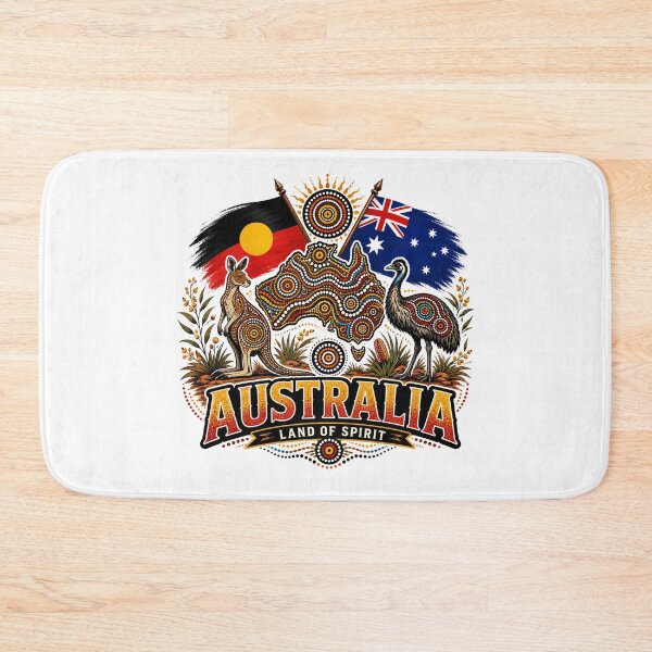 Item preview, Country Pride Australia – Aboriginal-Inspired Map Design designed and sold by Holiday-Hunter.