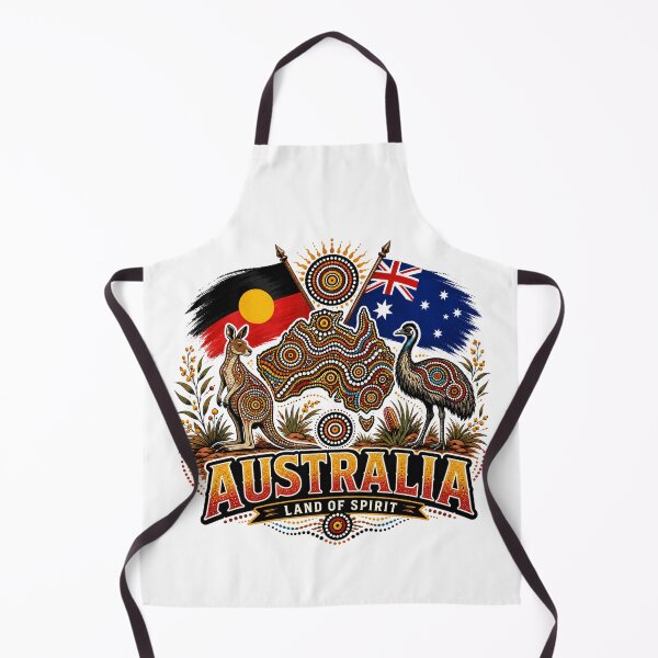 Item preview, Country Pride Australia – Aboriginal-Inspired Map Design designed and sold by Holiday-Hunter.