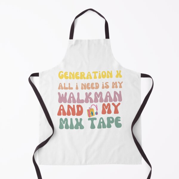 Item preview, Generation X Walkman Mix Tape T-shirt, Retro Pastel typography Graphic Tee designed and sold by Teechuckle.