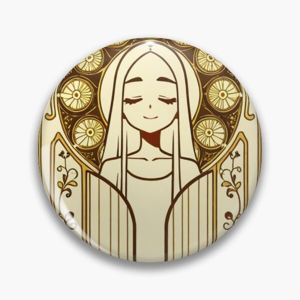 Item preview, Portrait - Serene woman closed eyes golden frame designed and sold by AnimeShin.
