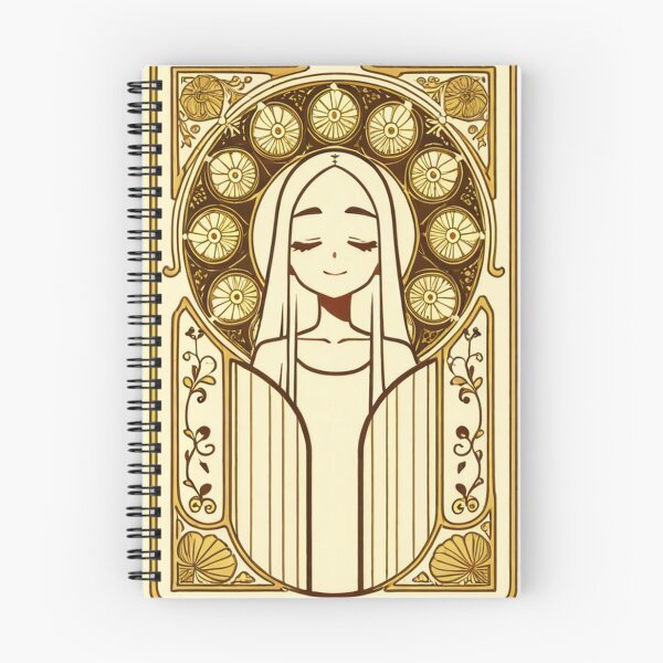 Item preview, Portrait - Serene woman closed eyes golden frame designed and sold by AnimeShin.