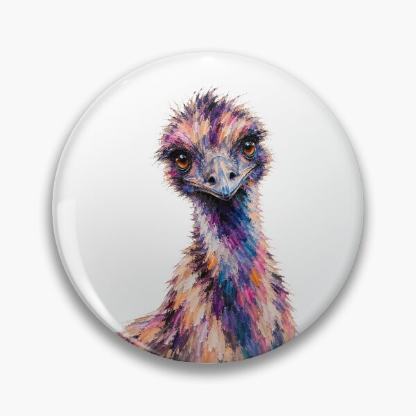 Item preview, Cute Colorful Emu – Modern Palette Knife Animal Painting designed and sold by SLGA-Designs.