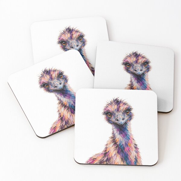 Item preview, Cute Colorful Emu – Modern Palette Knife Animal Painting designed and sold by SLGA-Designs.