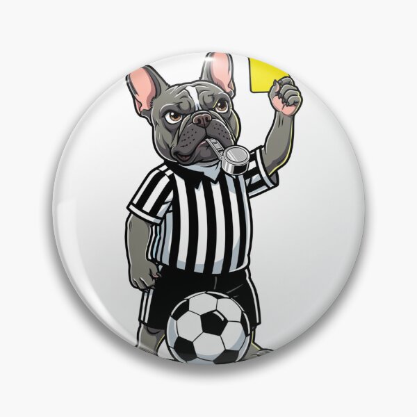 Item preview, The Armchair Referee - Funny French Bulldog Soccer Match Day Art designed and sold by frenchiesociety.co.